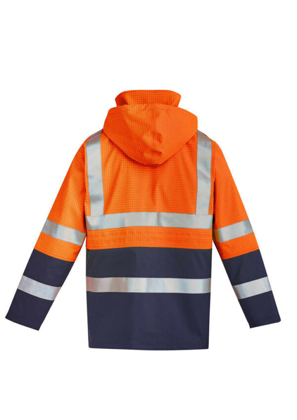 Mens Orange Flame Arc Rated Antistatic Waterproof Jacket - Image 3