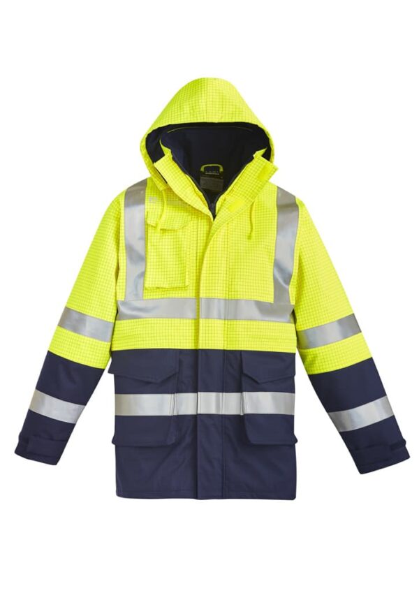 Mens Orange Flame Arc Rated Antistatic Waterproof Jacket - Image 4