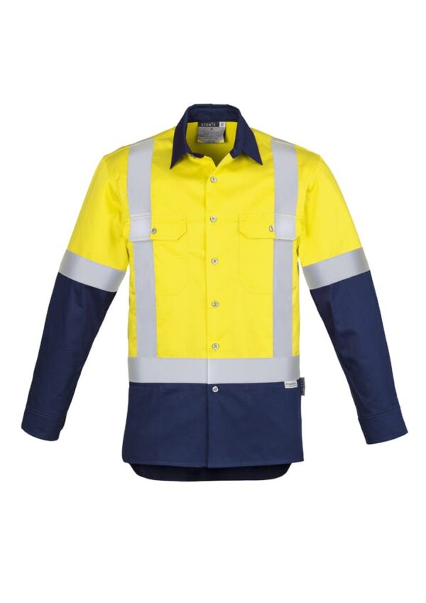 Mens Industrial Long Sleeve Shirt - Shoulder Taped - Image 4
