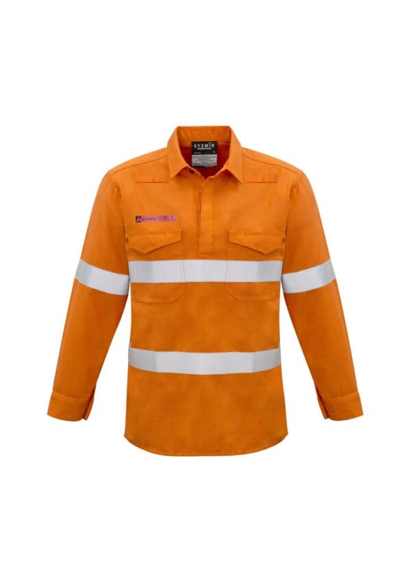 Mens FR Closed Front Hooped Taped Shirt - Image 2