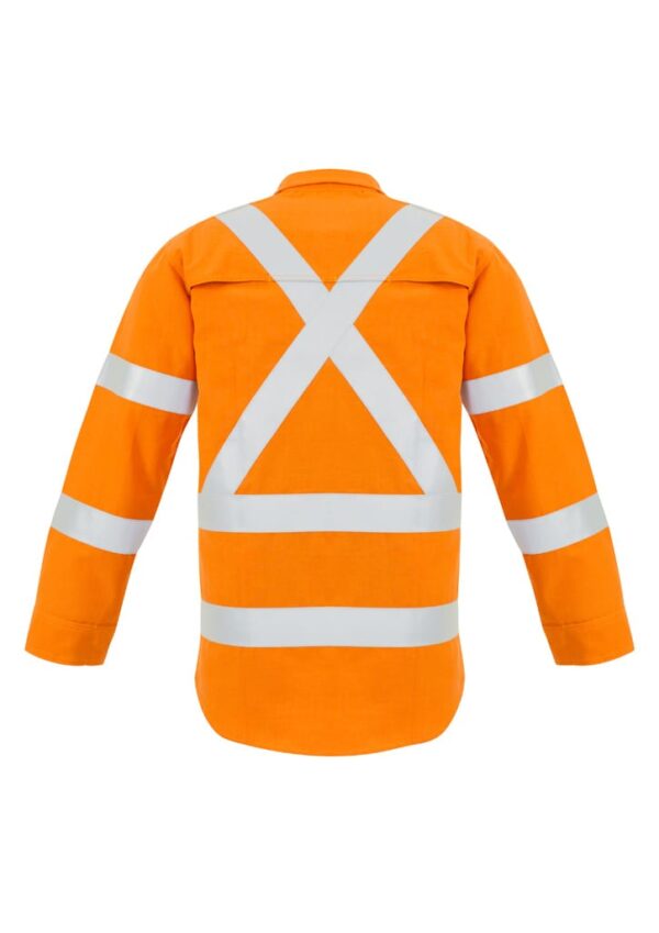 Mens Red Flame Hi Vis X Back Shirt - Image 3