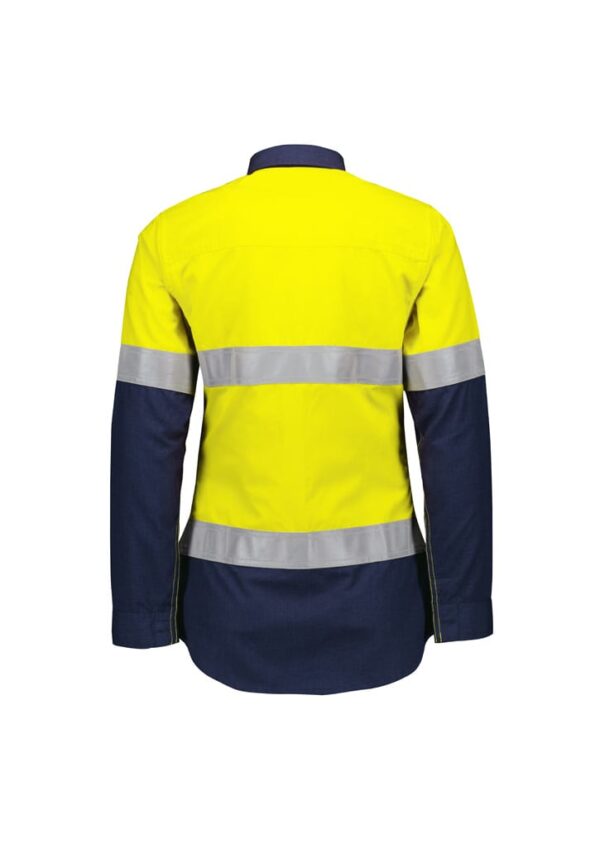 Womens Orange Flame Lightweight Ripstop Taped Shirt - Image 5