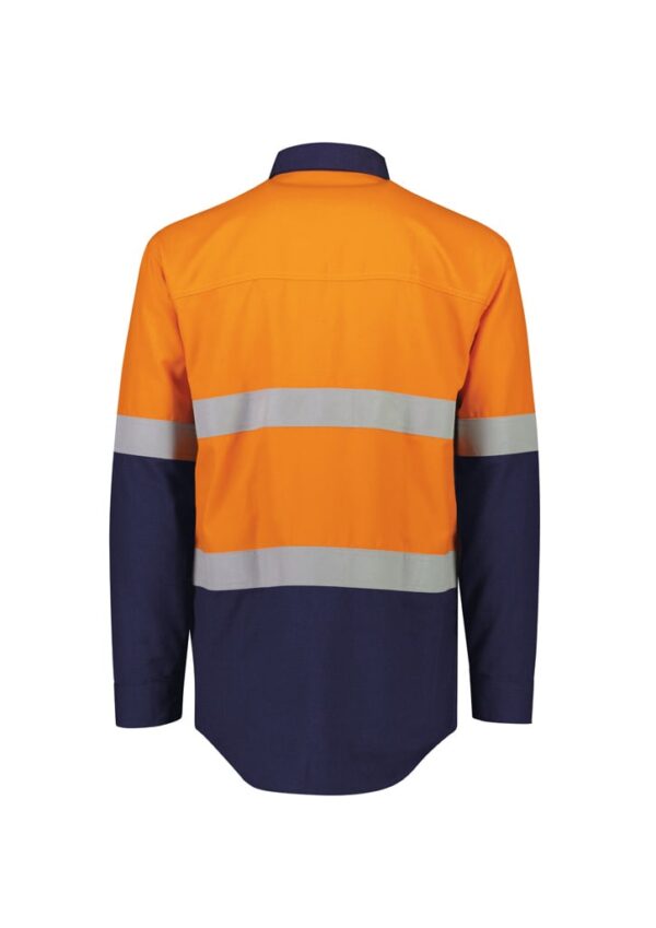 Mens Orange Flame Lightweight Ripstop Spliced Shirt - Hoop Taped - Image 3