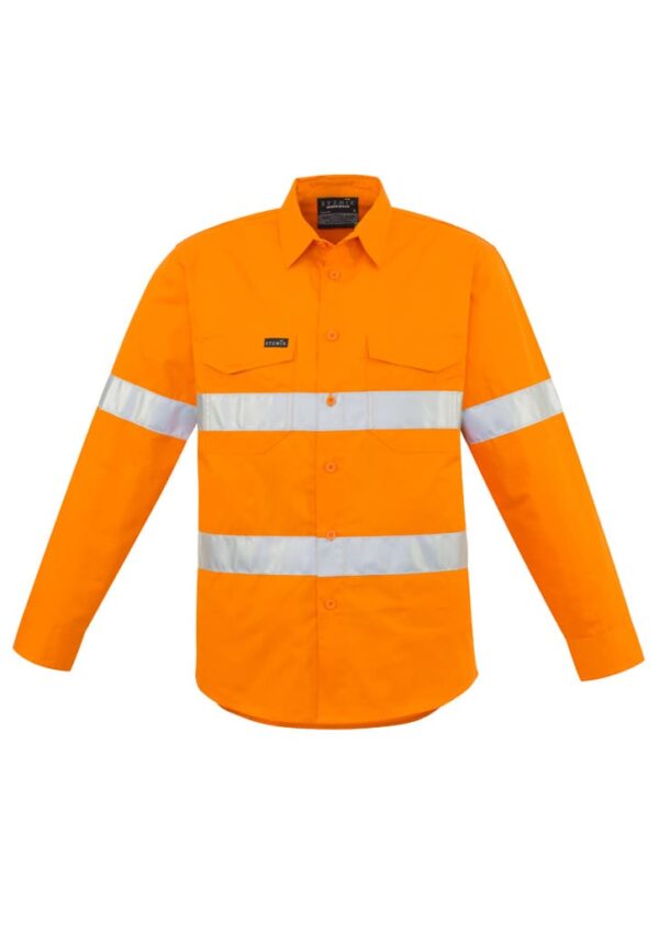 Mens Hi Vis Hoop Taped Long Sleeve Shirt - Image 2