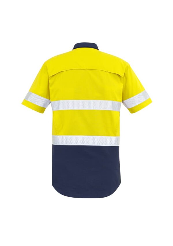Mens Rugged Cooling Hi Vis Taped Short Sleeve Shirt - Image 5